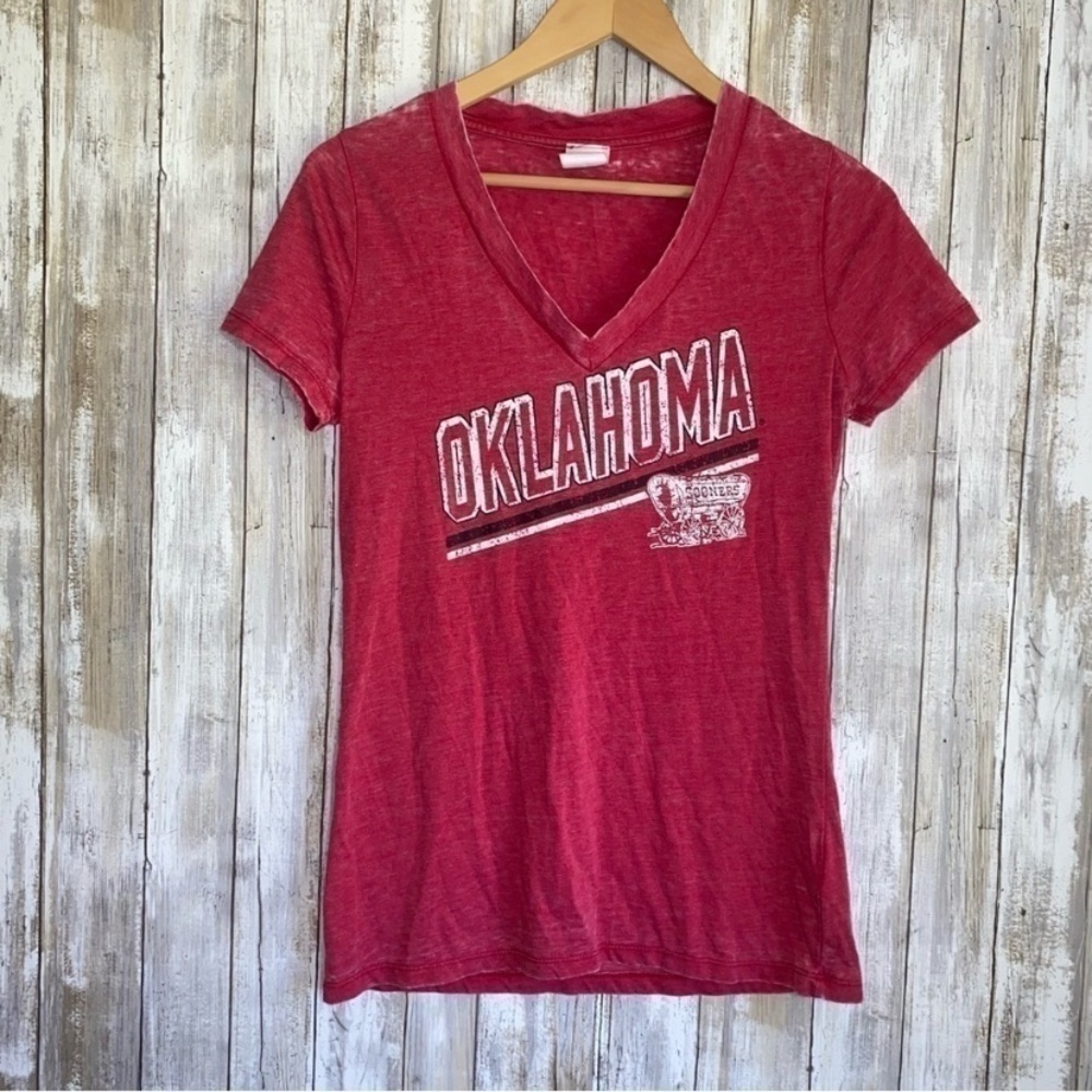 NCAA Oklahoma Sooners Red Heather Tee - Picture 1 of 4